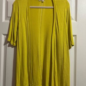 Vibrant Chartreuse Open Cardigan